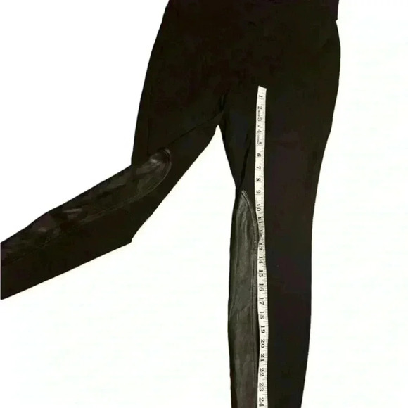 J. Crew Gigi Black Leather paneled Leggings Riding pants, Sz‎ 8 - Picture 4 of 7